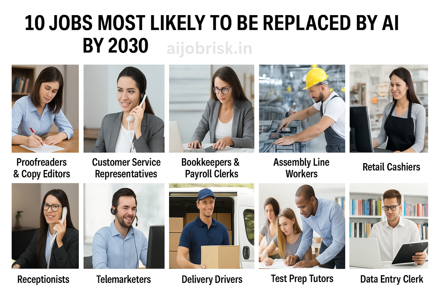 10 Jobs Most Likely to Be Replaced by Al by 2030