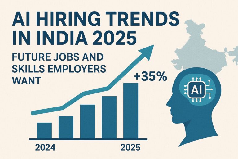 AI hiring trends in India 2025 featured image showing 35% job growth and future skills demand